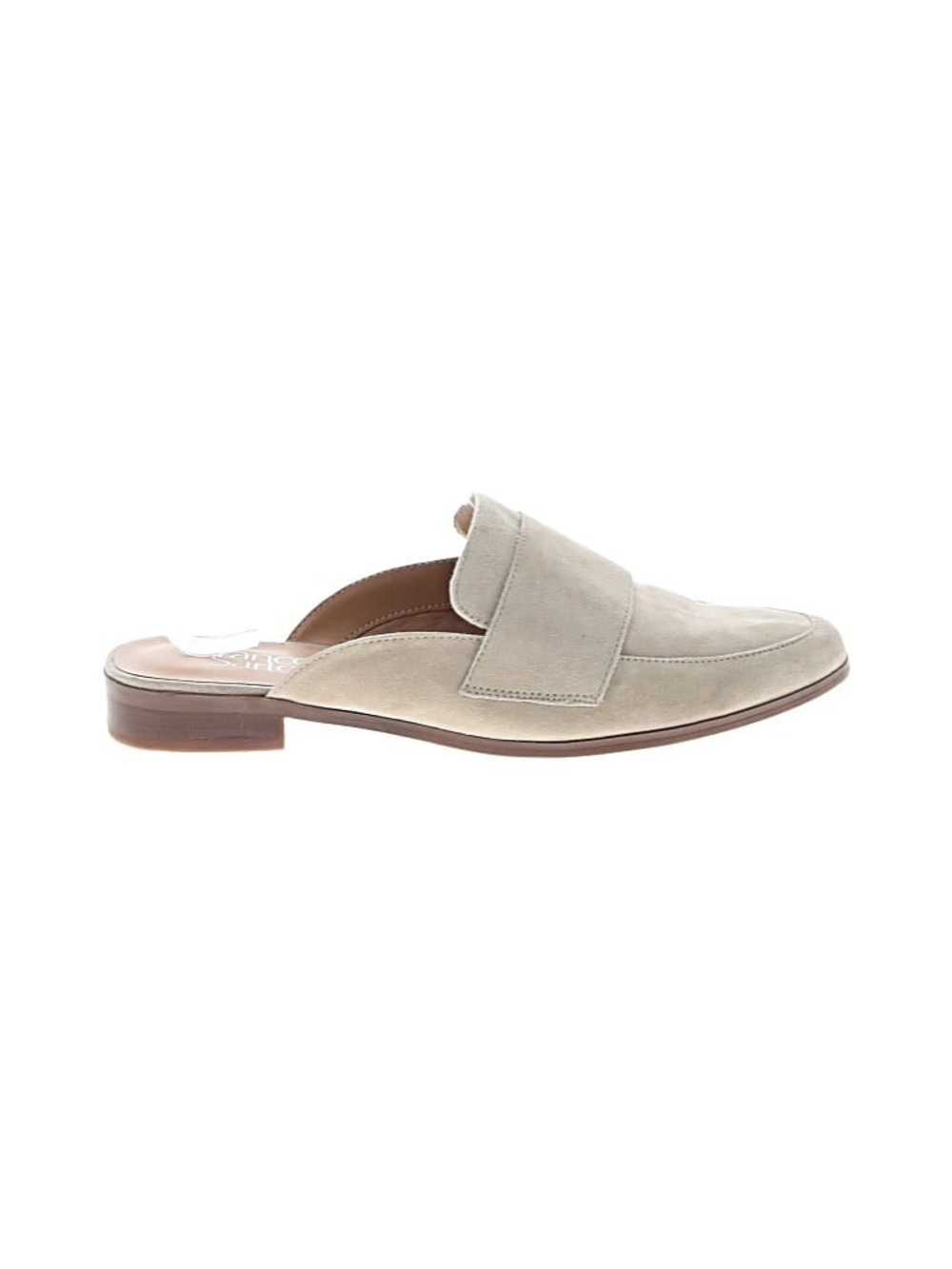 Franco Sarto Suede Slip-On Mule in Light Beige